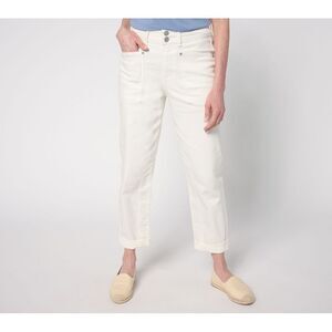 Maya J Women's Pants Sz 10 Color Straight Leg Ankle Jeans White A683884